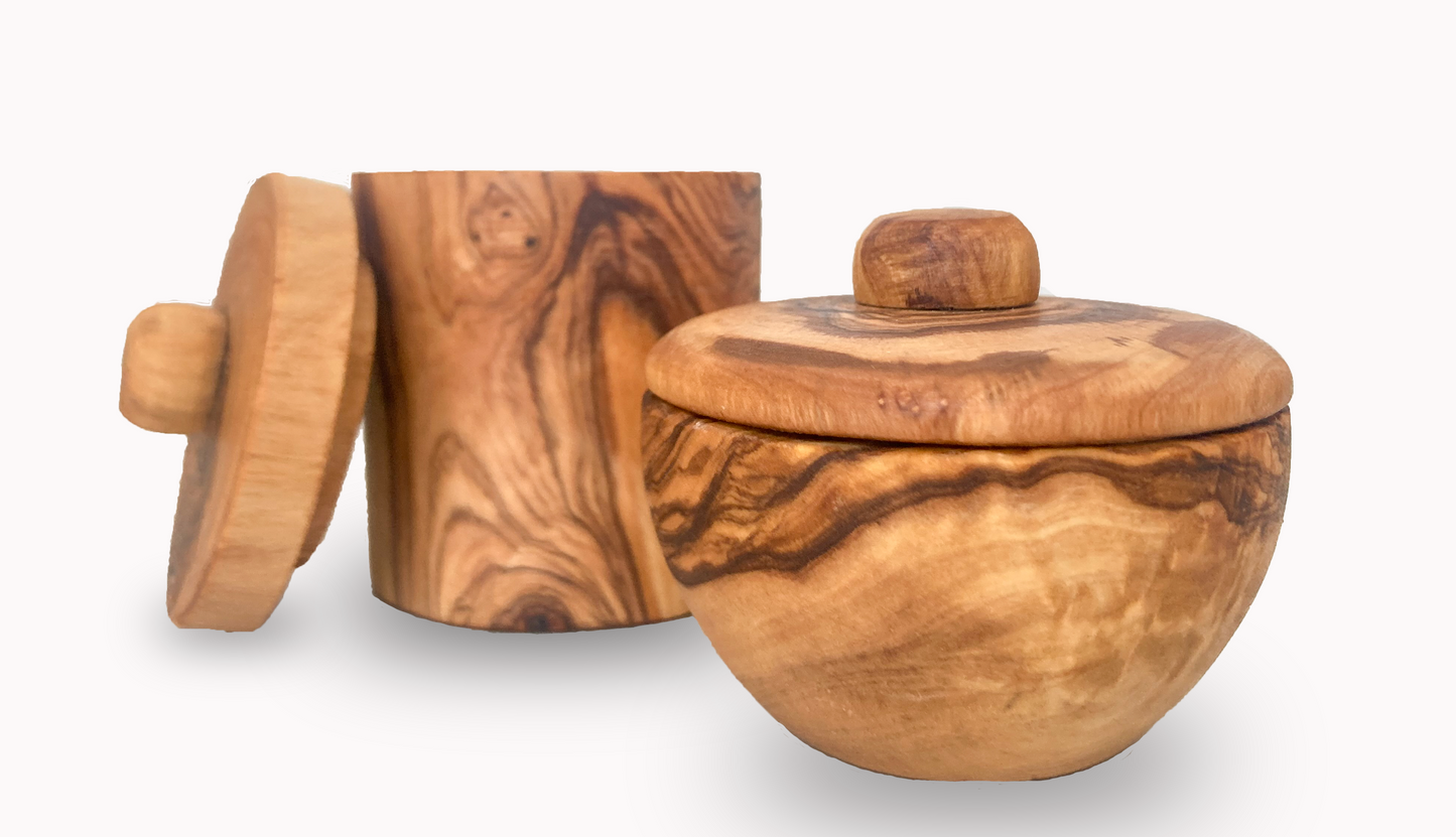 Olive Wood Spice Jar 3"